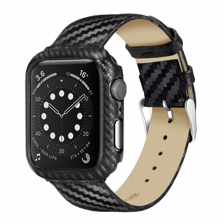 Genuine Leather Carbon Fiber Strap for Apple Watch 38mm