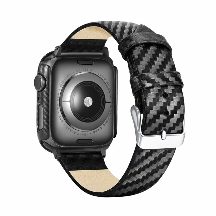 Genuine Leather Carbon Fiber Strap for Apple Watch 42mm