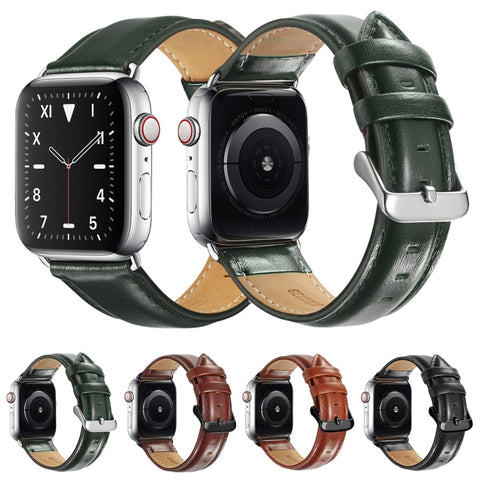 Cinturino in pelle con fibbia nera per Apple Watch Ultra 49 mm / Serie 8 e 7 45 mm / SE 2 e 6 e SE e 5 e 4 44 mm / 3 e 2 e 1 42 mm, For Apple Watch Ultra 49mm / Series 8&7 45mm / SE 2&6&SE&5&4 44mm / 3&2&1 42mm