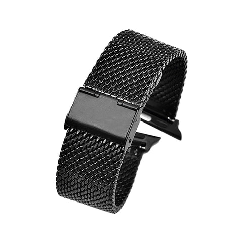 Ceinture pour montre milanaise en acciaio inossidabile 304 avec connecteur pour Apple Watch Ultra 49 mm / Serie 8 et 7 45 mm / SE 2 et 6 et SE et 5 et 4 44 mm / 3 et 2 et 1 42 mm, pour Apple Watch Series 7 45 mm / &amp; 6 &amp; SE &amp; 5 &amp; 4 44 mm