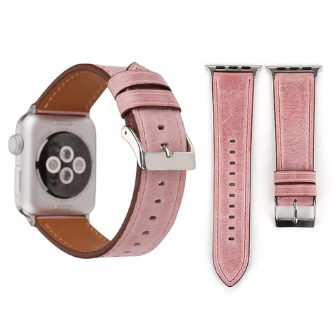 Per Apple Watch Ultra 49mm / Serie 8 e 7 45 mm / SE 2 e 6 e SE e 5 e 4 44 mm / 3 e 2 e 1 42 mm Cinturino in vera pelle stile fresco, 42mm