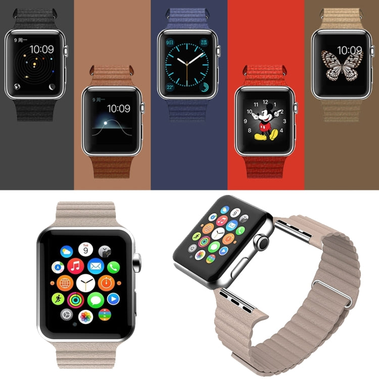 PU Leather Apple Watch 38mm Band with Magnetic Closure