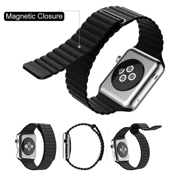 PU Leather Apple Watch 38mm Band with Magnetic Closure