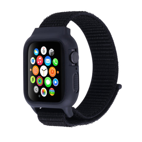Per Apple Watch Serie 7 45 mm / 6 e SE e 5 e 4 44 mm / 3 e 2 e 1 42 mm Cinturino in nylon con chiusura a strappo, For Apple Watch Series 7 45mm / 6 & SE & 5 & 4 44mm / 3 & 2 & 1 42mm