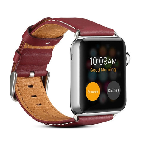 Cinturino in pelle per orologio da auto di lusso Denior Environmental per Apple Watch Serie 8 e 7 41 mm / SE 2 e 6 e SE e 5 e 4 40 mm / 3 e 2 e 1 38 mm