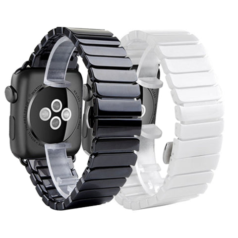 Per Apple Watch Ultra 49mm / Serie 8 e 7 45 mm / SE 2 e 6 e SE e 5 e 4 44 mm / 3 e 2 e 1 42 mm Cinturino per orologio in ceramica delicata, 42mm