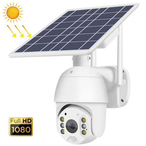 Télécaméra WiFi à énergie solaire T16 1080P Full HD, prise en charge de l'alarme PIR, vision nocturne, audio bidirectionnel, fiche TF, WiFi