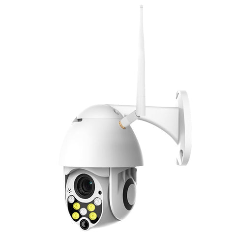 Caméra de surveillance sans fil HD PTZ Sécurité domestique Caméra à dôme de réseau étanche IP66 extérieure, prise en charge de la vision nocturne et du mouvement et de la fiche TF, prise américaine, 2.0 MP