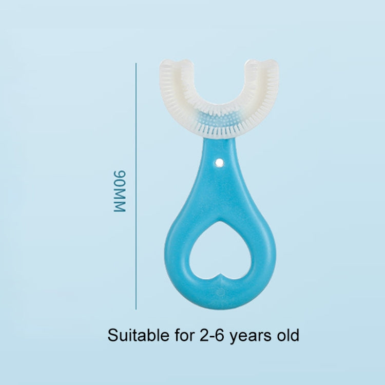 artefatto-per-spazzolatura-con-spazzolino-morbido-tenuto-in-mano-per-bambini-a-forma-di-u-per-2-6-anni-stile-a-forma-di-cuore-heart-shape - immagine 3