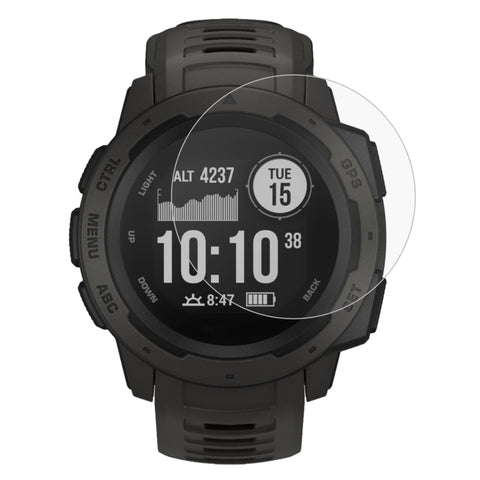 ENKAY Hat-Prince 0.2mm 9H 2.15D Pellicola in vetro temperato con bordo curvo per orologio sportivo intelligente Garmin Instinct, 1 PCS Garmin Instinct