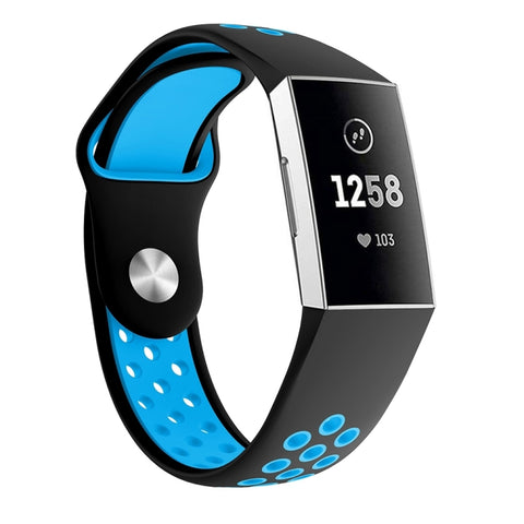 Cinturino in Silicone Ecologico Bicolore per Fitbit Charge 3 –