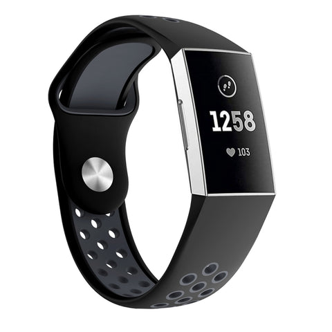 Cinturino Bicolore in Silicone per Fitbit Charge 3 - Taglia