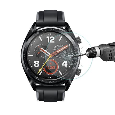 ENKAY Hat-Prince 0.2mm 9H 2.15D Pellicola in vetro temperato con bordo curvo per Huawei Watch GT 46mm, Huawei Watch GT