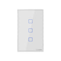 Sonoff T2 Touch 120mm Tempered Glass Panel Wall Switch Smart Home Light Touch Switch, Compatible with Alexa and Google Home, AC 100V-240V, US Plug      ...