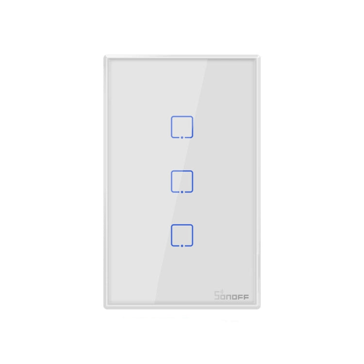 Sonoff T2 Touch 120mm Tempered Glass Panel Wall Switch Smart Home Light Touch Switch, Compatible with Alexa and Google Home, AC 100V-240V, US Plug      ...