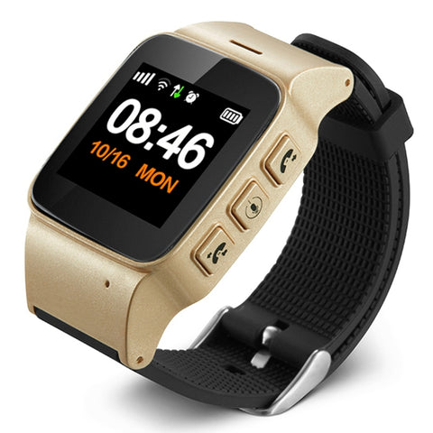 D99+ Smartwatch GPS avec écran LCD HD de 1,22 pouces pour les pouces Imperméable, Support GPS + LBS + Position WiFi / Composition bidirectionnelle / Moniteur vocal / Pronto seccorso con un tasto / Allarme polso staccato / Recinzione di sécurité