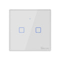Sonoff T2 Touch 86mm Tempered Glass Panel Wall Switch Smart Home Light Touch Switch, Compatible with Alexa and Google Home, AC 100V-240V, EU Plug       ...