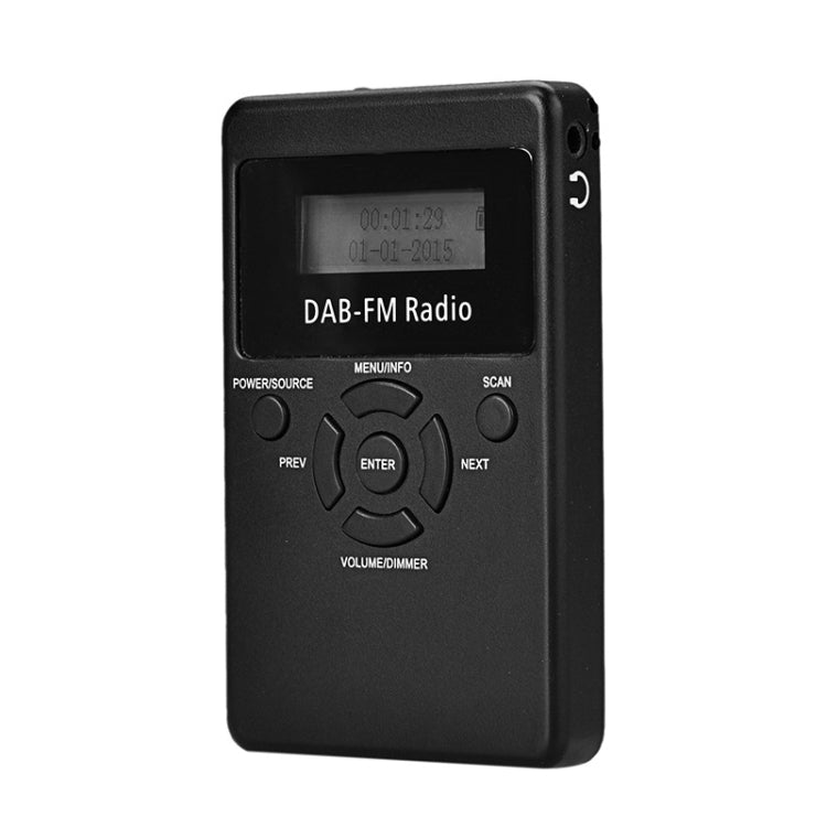 Compact Digital DAB+FM Radio with Lanyard & Headset