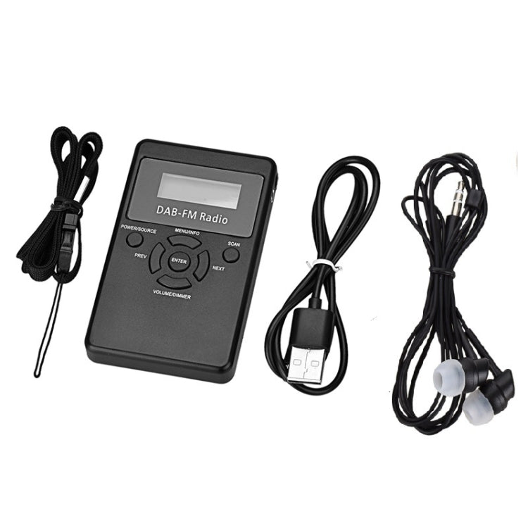 Compact Digital DAB+FM Radio with Lanyard & Headset