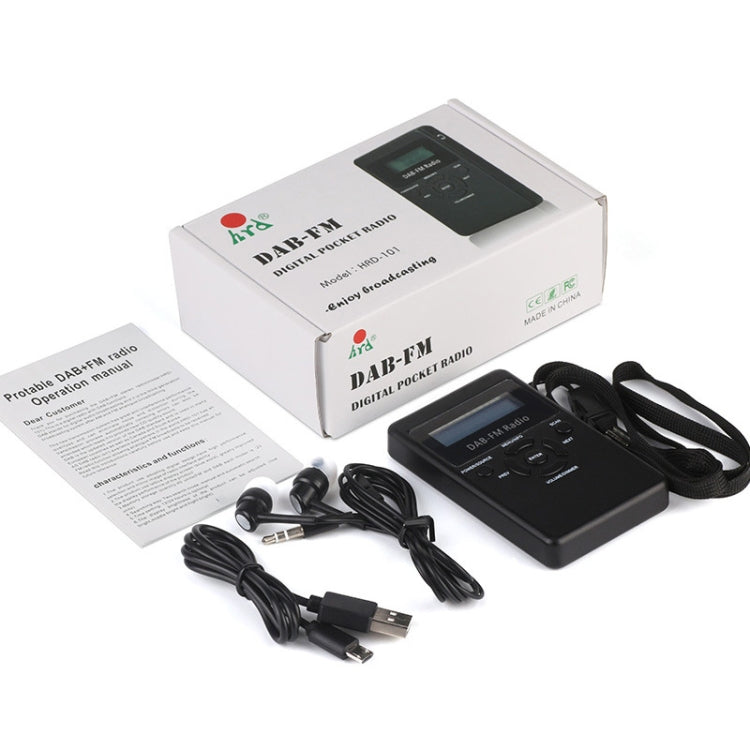 Radio portatile digitale DAB+FM HRD-101 con cordino e auricolari