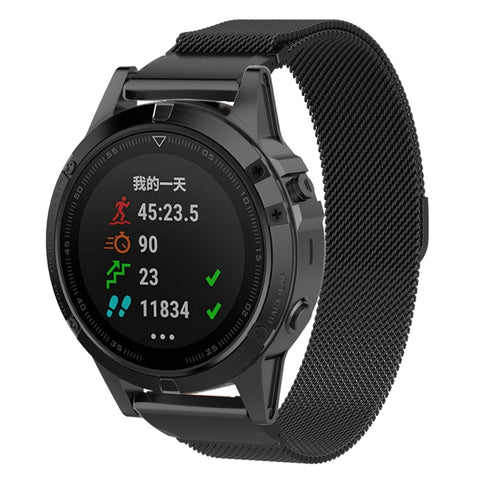 Per cinturino milanese Garmin Fenix 6X, For Garmin Fenix 6X