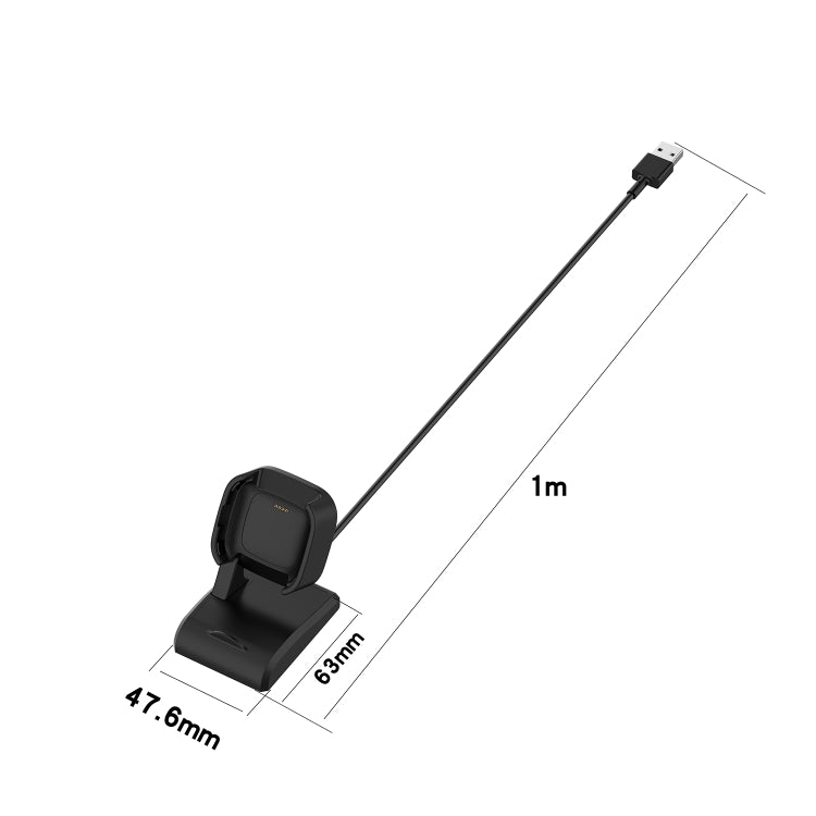 Smartwatch Replacement USB Charger Charging Dock Adapter for Fitbit Versa 2, Cable Length: 1m