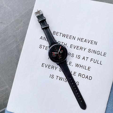 Per Samsung Galaxy Watch 22mm Smart Watch Cinturino universale in pelle bifacciale piccolo, 22mm