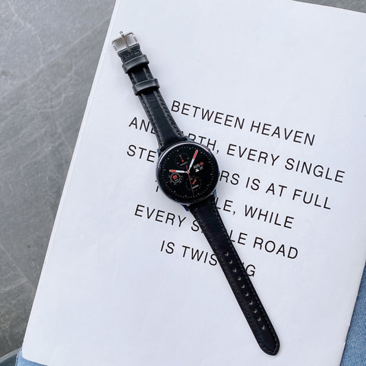 Per Samsung Galaxy Watch 20mm Smart Watch Cinturino universale in pelle bifacciale piccolo, 20mm