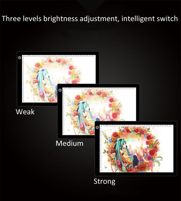 5W LED Dimmable Acrylic Drawing Board - A4 Size, USB Powered