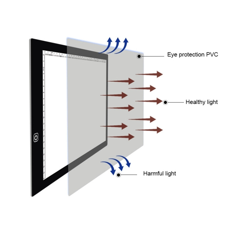 5W LED Dimmable Acrylic Drawing Board - A4 Size, USB Powered