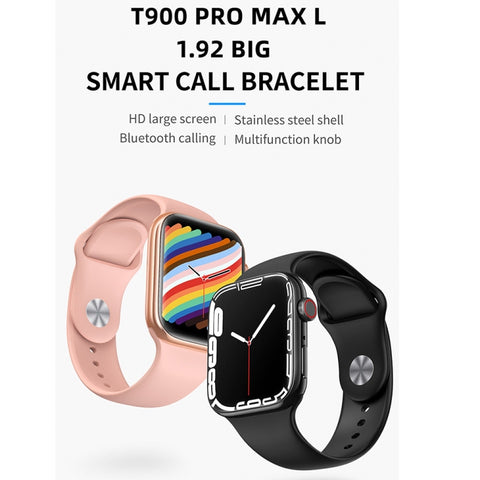 T900 PRO MAX L BIG Orologio intelligente impermeabile con schermo grande da 1,92 pollici, supporto frequenza cardiaca/pressione sanguigna/ossigeno/modalità sportive multiple, T900 PRO MAX L BIG