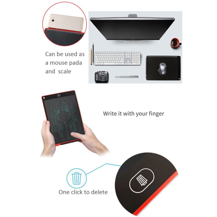 Portable 12 inch LCD Writing Tablet Drawing Graffiti Electronic Handwriting Pad Message Graphics Board Draft Paper with Writing Pen, 12 inch Black      ...
