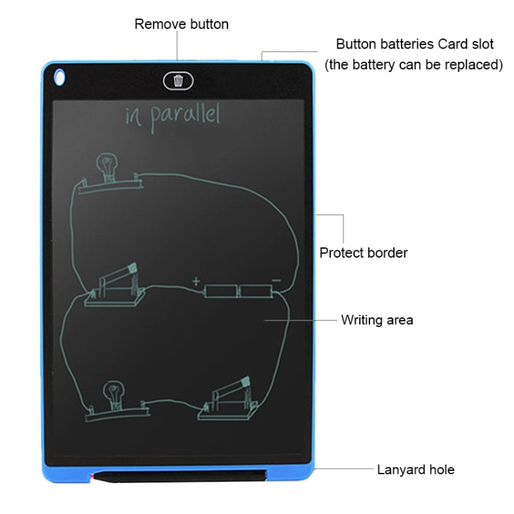 Portable 12 inch LCD Writing Tablet Drawing Graffiti Electronic Handwriting Pad Message Graphics Board Draft Paper with Writing Pen, 12 inch Black      ...