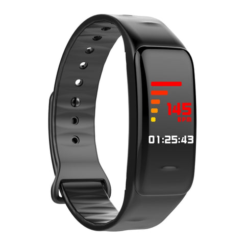 CHIGU C1Plus Fitness Tracker Bracciale Smartband avec écran IPS de 0,96 pouces, imperméable IP67, supporte les modes de sport / pression sanguine / moniteur de son / moniteur de fréquence cardiaque / moniteur de fatigue / promotion sédentaire