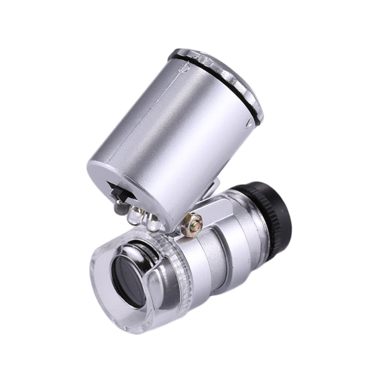 Portable 60X Jewelry Microscope with LED Light & Currency