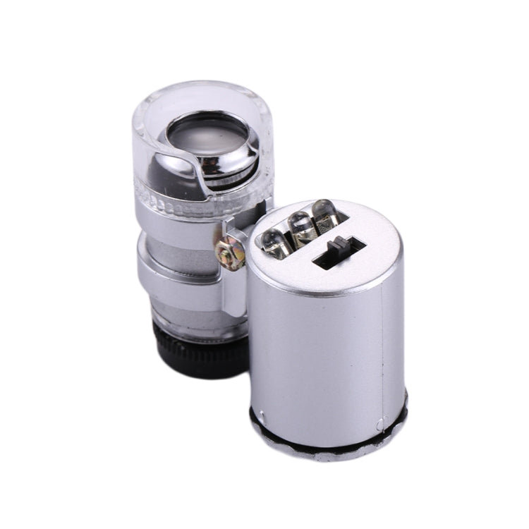 Portable 60X Jewelry Microscope with LED Light & Currency