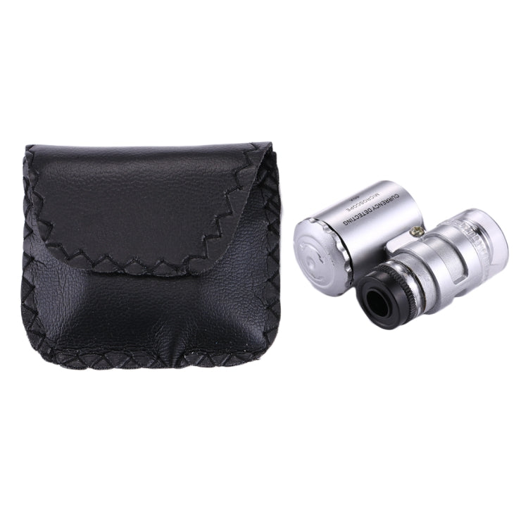 Portable 60X Jewelry Microscope with LED Light & Currency