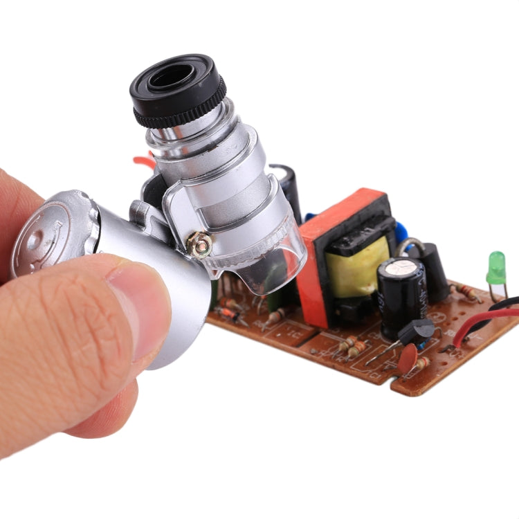 Portable 60X Jewelry Microscope with LED Light & Currency