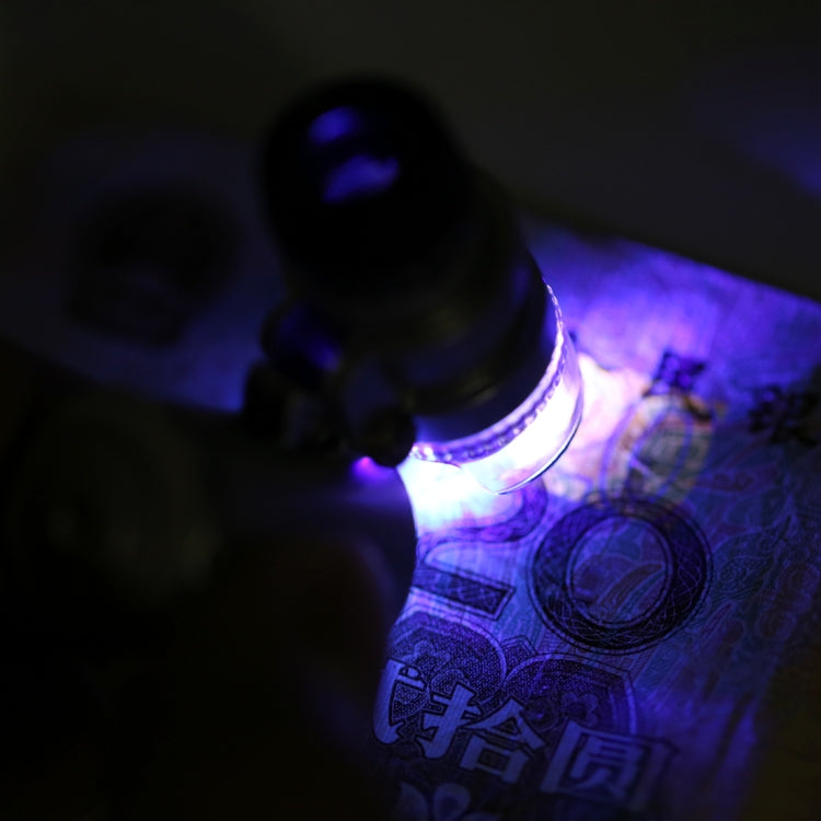 Portable 60X Jewelry Microscope with LED Light & Currency