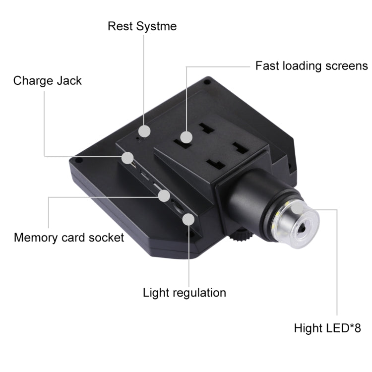 Portable Digital Microscope with HD LCD Display and LED
