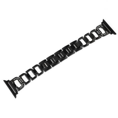 Cinturino per orologio in acciaio inossidabile con diamanti colorati per Apple Watch Serie 7 41 mm / 6 e SE e 5 e 4 40 mm / 3 e 2 e 1 38 mm