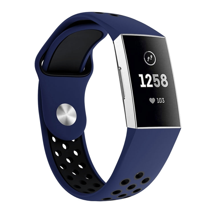 cinturino-in-silicone-bicolore-con-foro-tondo-per-fitbit-charge-3-dimensioni-cinturino-130-195-mm - immagine 6