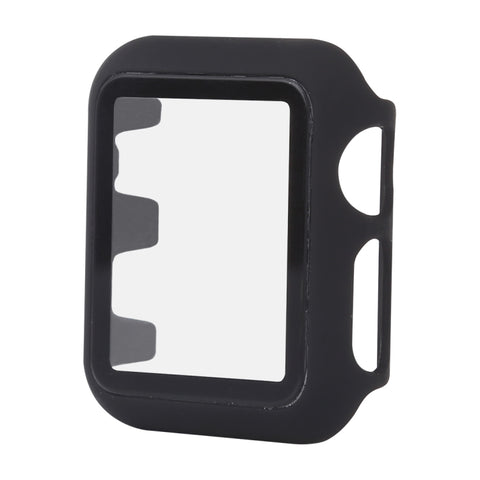 Étui de protection en PC + verre pour Apple Watch séries 3, 2 et 1 42 mm, 42 mm
