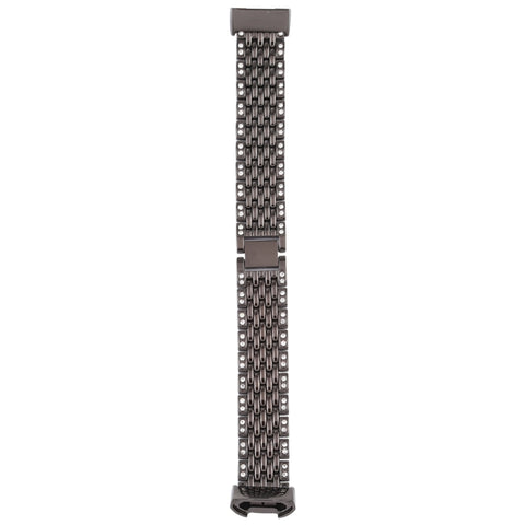 Per Fitbit Charge 3 cinturino in acciaio inossidabile tempestato di diamanti