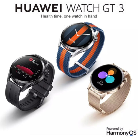 Smartwatch HUAWEI WATCH GT 3, cinturino in acciaio inossidabile da 42 mm, schermo AMOLED da 1,32 pollici, supporto per monitoraggio della frequenza cardiaca/GPS/durata della batteria di 7 giorni/NFC, GT 3 42mm Gold, GT 3 42mm White