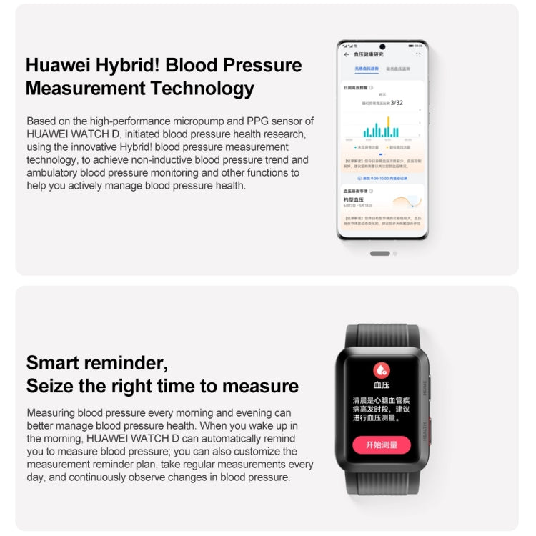 HUAWEI WATCH D: Smart Health Monitor with ECG & Blood