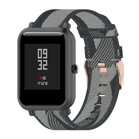 Cinturino in Nylon a Righe da 20mm per Huami Amazfit GTR 42mm, GTS,