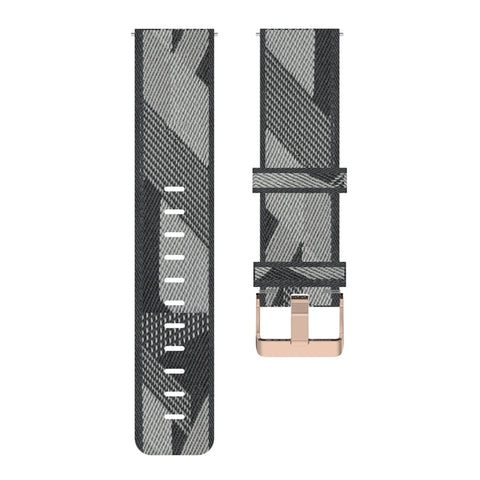 Cinturino in Nylon a Righe da 22 mm per Fossil Hybrid Smartwatch HR e