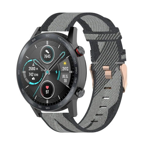 Cinturino in nylon a righe 22 mm per Huawei GT / GT2 e Honor Magic