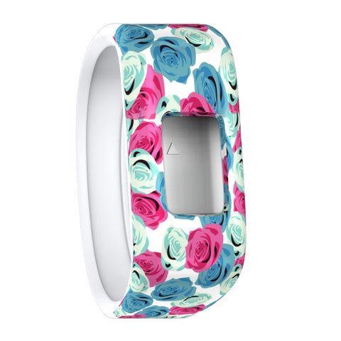 Ceinture sportive en silicone avec motif piume coloré pour Garmin Vivofit JR, taille : grande